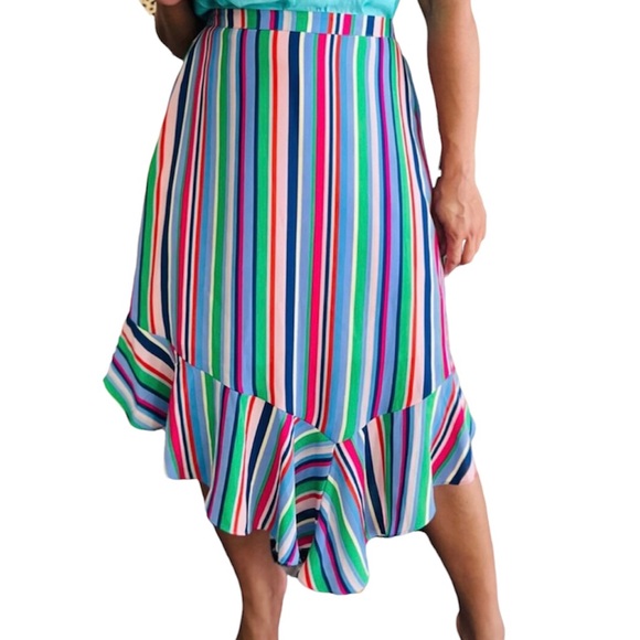 🌈THE COLORFUL STRIPE SKIRT - Picture 3 of 8